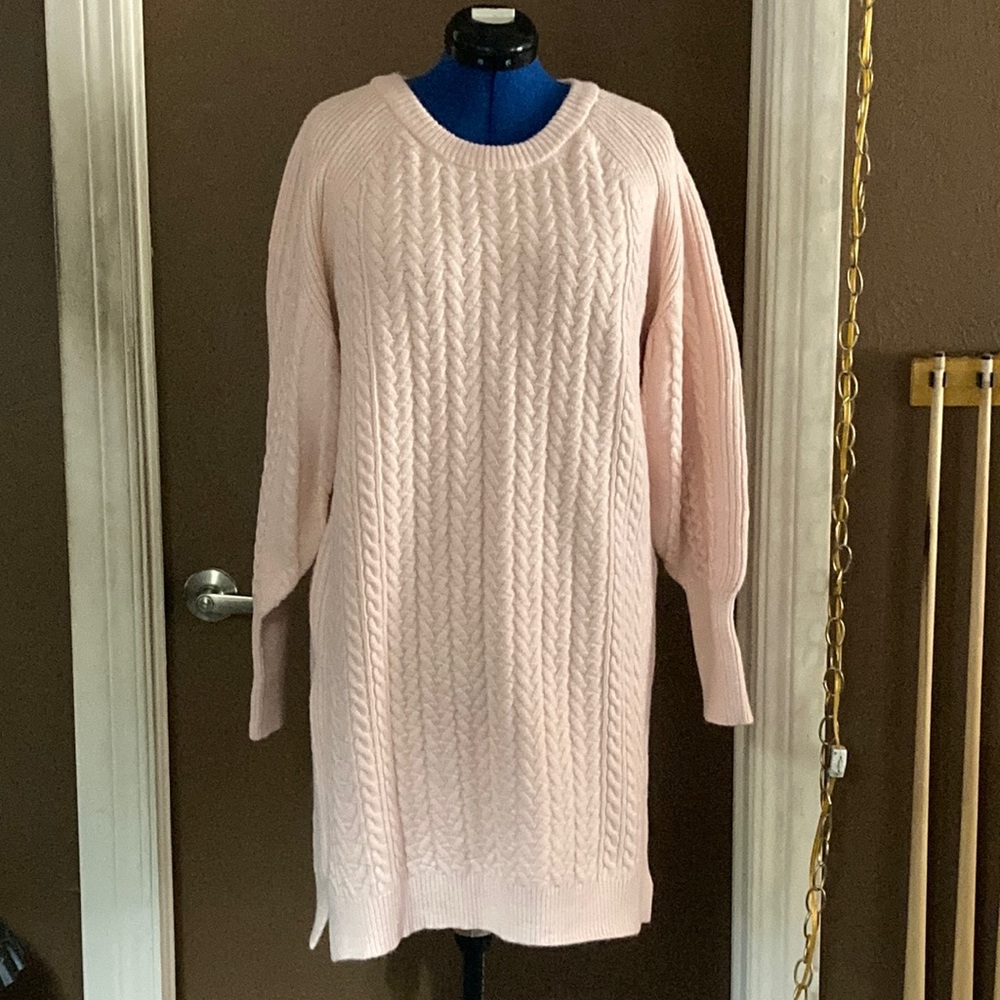 Cable sweater dress